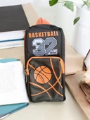 Relaxion Üç Gözlü Greyhound Basketball Turuncu Siyah Kalem Çantası/Kalemlik (160) thumbnail 1