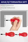 2'li Avuç Içi Tornavida Seti Düz Yıldız thumbnail 2