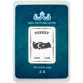 Birliği ve Gururu Simgeleyen Türkiye Haritası Temalı Hediyeye Özel 999 Ayar Gümüş Külçesi-676 thumbnail 1
