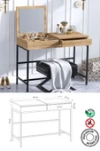 Decormet Linda Makyaj Masası Safir Meşe thumbnail 8
