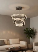 GN GEN AYDINLATMA Plaket Kristal Taş Işlemeli Krom Paslanmaz Ledli 20-30-40 cm 3 Renk - 1