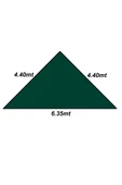 Yıldızhome Sizenelazım Su Geçirmez Oxford Kumaş Yarasa Model Yeşil Üçgen Gölgelik 4.40x4.40x6.25mt thumbnail 4