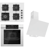 Ferre Fryart-Sılentart Serisi Beyaz Set (SC406-WFA + QEP63CB +D078-SA) - Döküm Izgara / 65 cm Ocak thumbnail 1