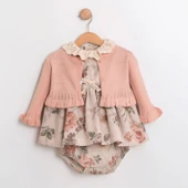 Kız Bebek Ceketli Güpürlü Donlu Elbise Takımı MAR-155-1 - 2