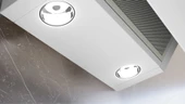 Siemens LC64KPJ20T iQ300, Duvar tipi davlumbaz, eğimli cam tasarım, 60 cm, beyaz - 4