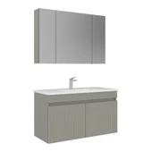 Orka Tivoli 100 cm Mat Kaşmir Banyo Dolabı Alt Modül Lavabo thumbnail 2