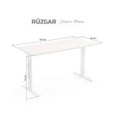 xDrive Rüzgar Çalışma Masası Beyaz (100x60) thumbnail 2