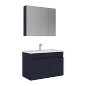 Orka Tivoli 85 cm Mat Lacivert Banyo Dolabı Takımı thumbnail 1