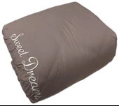 Clasy Saten %100 Pamuk Ranforce Tek kişilik Yorgan Sweet Dreams V3 Sarı-Gri thumbnail 2