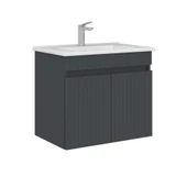 Orka Tivoli 65 cm Mat Antrasit Banyo Dolabı Alt Modül Lavabo thumbnail 1