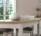 Hunerika Kaelis yemek masası-Wood Beyaz-Minifiks Bağlantılı - 4