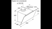 Siemens LC63KPJ60T İQ 100 60CM DUVAR TİPİ EĞİMLİ DAVLUMBAZ - 8