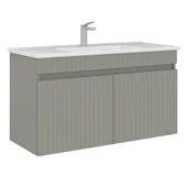 Orka Tivoli 100 cm Mat Kaşmir Banyo Dolabı Alt Modül Lavabo thumbnail 1