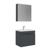 Orka Tivoli 65 cm Mat Antrasit Banyo Dolabı Alt Modül Lavabo thumbnail 2