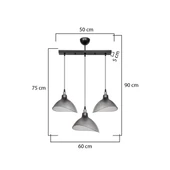 Duruaydınlatma Sıralı Füme Avize Sarkıt Yatak Odası Salon Mutfak Hol Lamba - 3