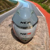 NCR-158 ÇENE AÇILIR GÖZLÜKLÜ E-CE BELGELİ KASK NARDO GRİ - 1