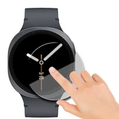 Samsung Watch 8 44mm Uyumlu Kolay Takılabilir Takma Aparatlı Temperli Cam Ekran Koruyucu thumbnail 3