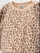 Kız Bebek Leopar Desenli 3'lü Takım NOY-9329 thumbnail 3