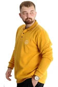 Mode XL Büyük Beden Erkek Sweat Polo Selanik Horse 23440 Hardal thumbnail 2