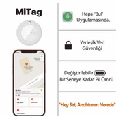 Mili Mi Tag iOS Uyumlu Akıllı Takip Cihazı Beyaz - 5