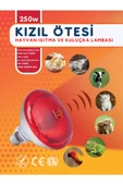250w Kızılötesi (infrared) Isıtıcılı Hayvan Isıtma Ve Kuluçka Lambası (kırmızı Işık) E27 (kalın Duy) - 1