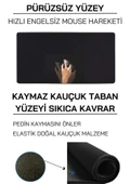 Xxxl 100x50 Cm Game Oyuncu Dayanıklı Hassas Ergonomik Siyah Kaymaz Mouse Pad Kenar Dikişli Mousepad - 4