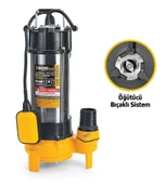 SGS5376 - 17 Metre 2 HP İnox Foseptik Dalgıç Pompa Parçalayıcı Öğütücü Bıçaklı 1500 Watt - 1