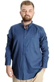 Mode XL Büyük Beden Erkek Gömlek U.Kol Cepli Oxford 20366 Parlement thumbnail 1