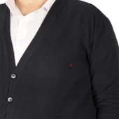 Mode XL Büyük Beden Erkek Hırka Vanize Selanik Düğmeli 20548 Lacivert thumbnail 4