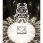 Kristal Abajur LED Kumandalı Ve Dokunmatik Masa Lambası thumbnail 2