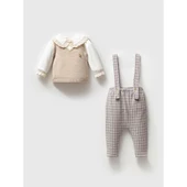 Kız Bebek Triko Süveterli 2'li Pantolon Takım NOY-9344 - 4