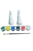 Ehobici Taş Boyama Seti Gnome Cüceler 6 Renk Akrilik Boya 5ml + Fırça - 2