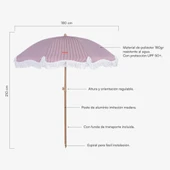 Flamingueo Marion Plaj ve Bahçe Şemsiyesi Bordo - 2