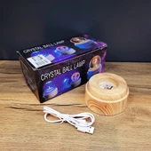 pilelistore Satürn Gezegen Tasarımlı Dönen Cam Küre - 2