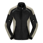 Spıdı Tek Net Lady Yazlık File Kadın Siyah Gri Motosiklet Montu thumbnail 1