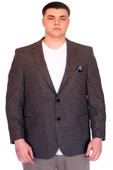 Mode XL Büyük Beden Erkek Klasik Blazer Ceket BRITANYA 23028 FUME - 1