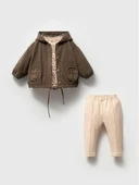 Kız Bebek Leopar Desenli 3'lü Takım NOY-9329 thumbnail 7