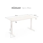 xDrive Rüzgar Oyuncu Masası Beyaz (100x60) - 4