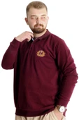 Mode XL Büyük Beden  Sweat  Selanik Crown Of A King 23447 Bordo - 2