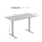 xDrive Rüzgar Çalışma Masası Siyah (100x60) thumbnail 3