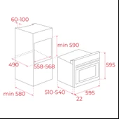 TEKA CHEF 5 SİYAH ANKASTRE SET ( HAK 625 BK FIRIN + GBE 64002 BK OCAK + ATV 60 BK DAVLUMBAZ ) thumbnail 3