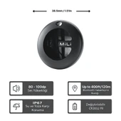 Mili Mi Tag Akıllı Bluetooth Takip Cihazı Siyah – iOS Uyumlu - 5
