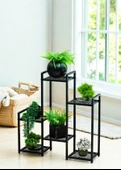 DEKORATİF METAL 6 RAFLI SAKSILIK KATLI DİKEY SAKSI STANDI ÇİÇEKLİK BAHÇE VE BALKON DEKORU GARDEN - 3