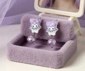 Kuromi Deliksiz Kıstırmalı Çocuk Küpe - 2