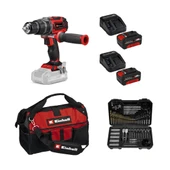 Einhell Tp-Cd 18/60 Li-I Bl Solo Akülü Vidalama + 2 x 4 Ah Akü ve 103 Parça Uç Seti (Kumaş Çanta Dahil) - 1