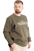 Mode XL Büyük Beden Erkek Sweat BisYaka Do İt Yourself 23168 Haki thumbnail 3