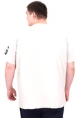 Mode XL Büyük Beden Erkek Baskılı T-Shirt Los Angeles U25031 Gri thumbnail 2