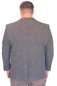 Mode XL Büyük Beden Erkek Klasik Blazer Ceket BRITANYA 23028 Koyu Gri - 10
