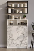 Decormet Bracked Çok Fonksiyonlu Masa Carrara Marble thumbnail 2