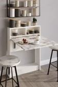 Decormet Bracked Çok Fonksiyonlu Masa Carrara Marble thumbnail 4